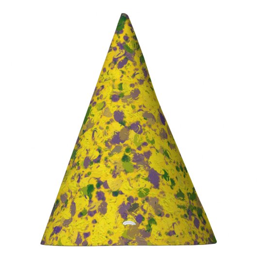 Mardi Gras Streifen Farben Duschvorhang Partyhütchen (Rechts)