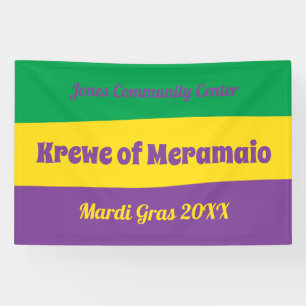 Mardi Gras Streifen mit benutzerdefinierten Text B Banner
