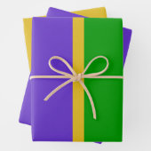 Mardi Gras Streifen Umhüllungspapierblätter Geschenkpapier Set (Beispiel)