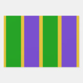 Mardi Gras Streifen Umhüllungspapierblätter Geschenkpapier Set (Vorderseite)