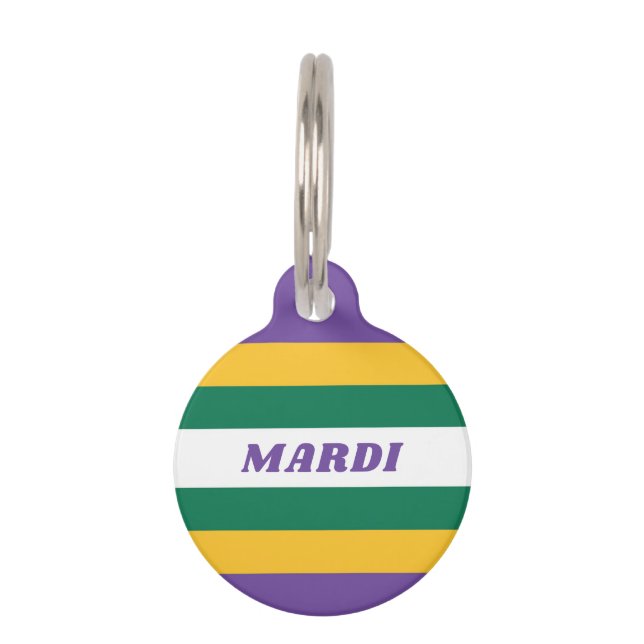 MARDI GRAS STRIPE HAUSTIERMARKE (Vorderseite)