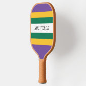 Mardi Gras Stripe Pickleball Schläger (Links)