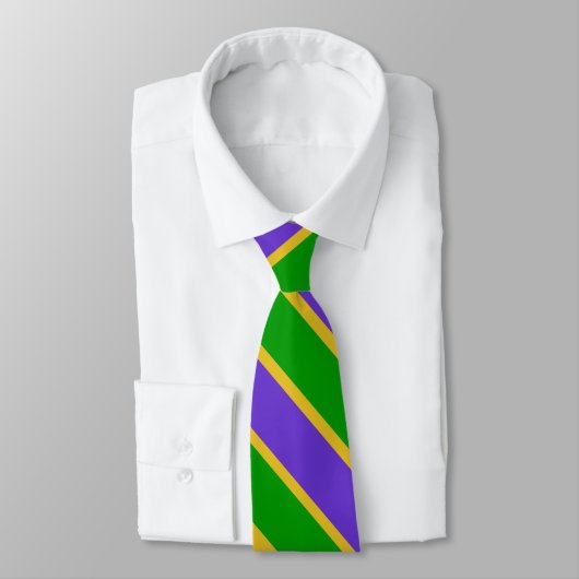 Mardi Gras Striped Krawatte (Gebunden)