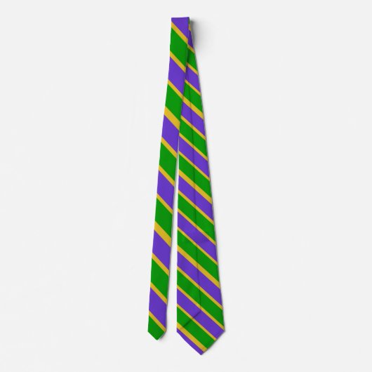 Mardi Gras Striped Krawatte (Rückseite)