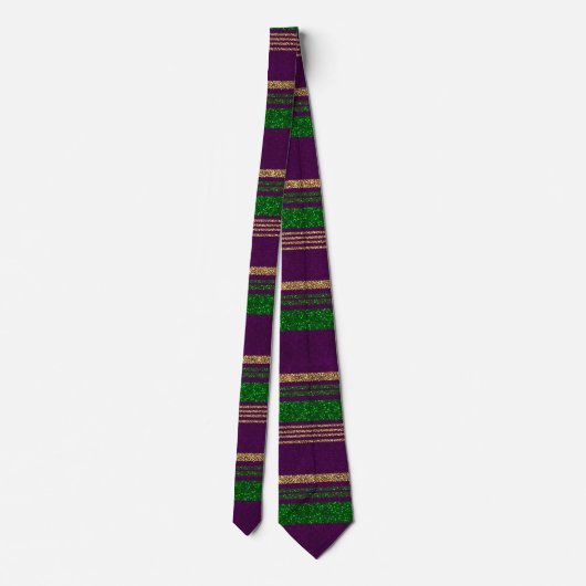 Mardi Gras Striped Krawatte (Rückseite)