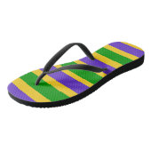 Mardi Gras Stripes Badesandalen (Schrägansicht)