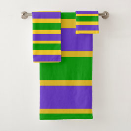 Mardi Gras Stripes Badhandtuch Set