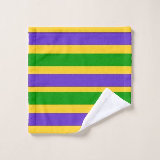 Mardi Gras Stripes Badhandtuch Set (Waschlappen)