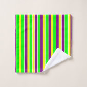 Mardi Gras Stripes Badhandtuch Set (Waschlappen)