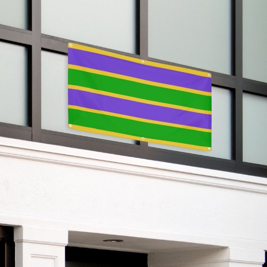 Mardi Gras Stripes Banner (Äußeres Gebäude)