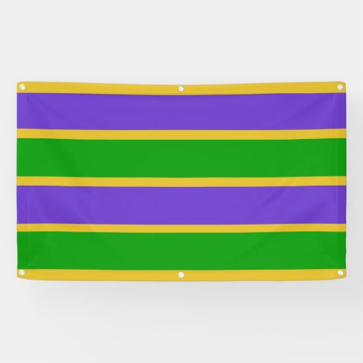 Mardi Gras Stripes Banner (Horizontal)