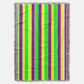 Mardi Gras Stripes Decke (Vorderseite Vertikal)