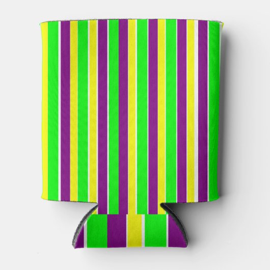 Mardi Gras Stripes Dosenkühler (Vorderseite)
