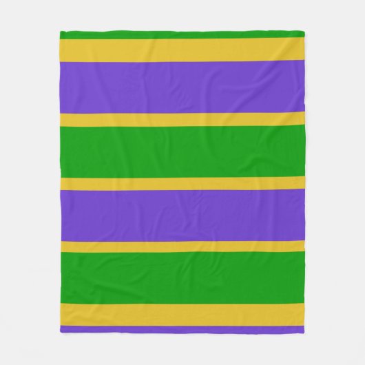 Mardi Gras Stripes Fleecedecke (Vorderseite)