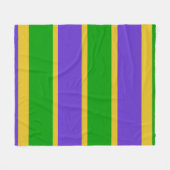 Mardi Gras Stripes Fleecedecke (Vorderseite (Horizontal))