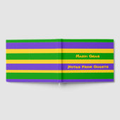 Mardi Gras Stripes Gästebuch (Voll)