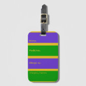Mardi Gras Stripes Gepäckanhänger (Vorderseite Vertikal)