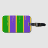 Mardi Gras Stripes Gepäckanhänger (Vorderseite (Horizontal))