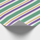 Mardi Gras Stripes Geschenkpapier (Ecke)