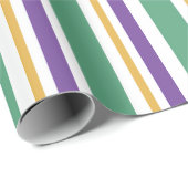 Mardi Gras Stripes Geschenkpapier (Rolleneckpunkt)