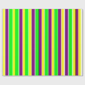 Mardi Gras Stripes Geschenkpapier (Flach)