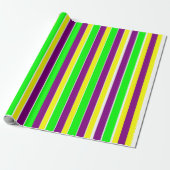 Mardi Gras Stripes Geschenkpapier (Ungerollt)