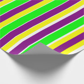 Mardi Gras Stripes Geschenkpapier (Ecke)