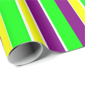 Mardi Gras Stripes Geschenkpapier (Rolleneckpunkt)