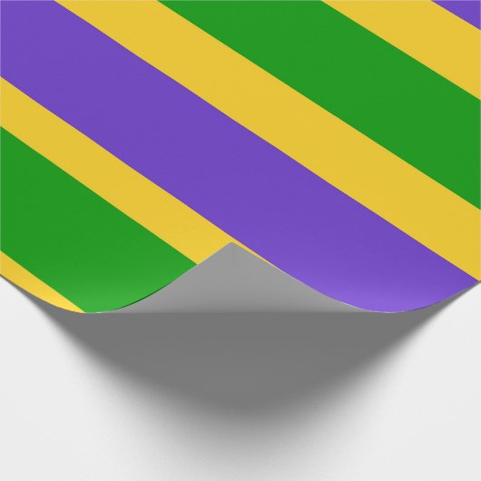 Mardi Gras Stripes Geschenkpapier (Ecke)