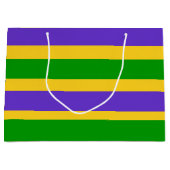 Mardi Gras Stripes Große Geschenktüte (Vorderseite)
