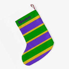 Mardi Gras Stripes Kleiner Weihnachtsstrumpf