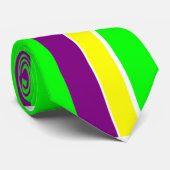 Mardi Gras Stripes Krawatte (Gerollt)