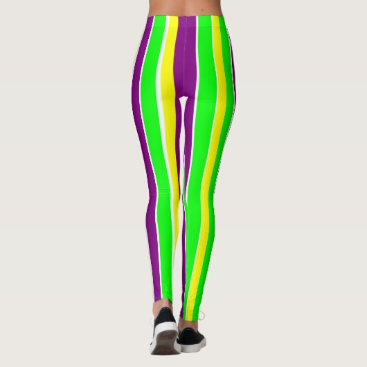 Mardi Gras Stripes Leggings (Rückseite)