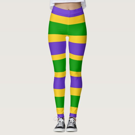 Mardi Gras Stripes Leggings (Vorderseite)