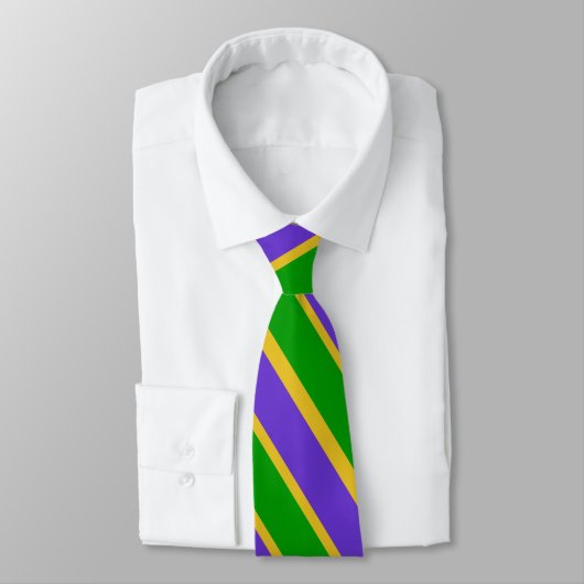 Mardi Gras Stripes Neck Tie Krawatte (Gebunden)
