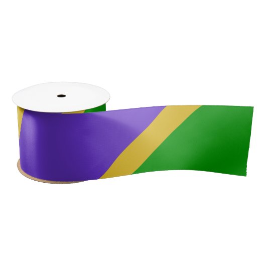 Mardi Gras Stripes Satinband (Spule)