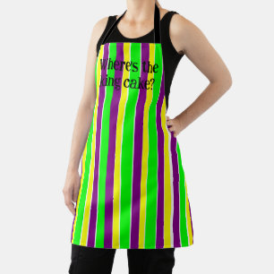 Mardi Gras Stripes Schürze