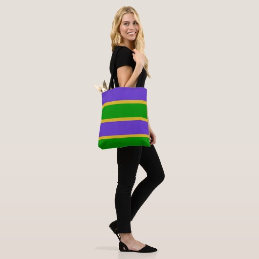 Mardi Gras Stripes Tasche (Am Model)