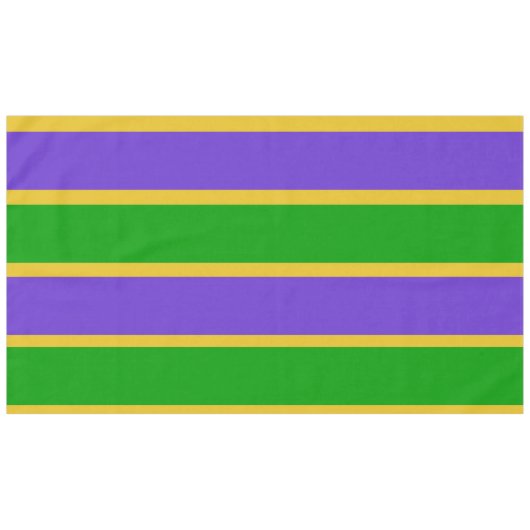 Mardi Gras Stripes Tischdecke (Vorderseite (Horizontal))