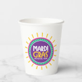 Mardi Gras Sun, Galveston, Texas Pappbecher (Rückseite)
