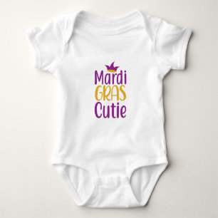 Mardi Gras Süsse Baby Bodysuit Strampler