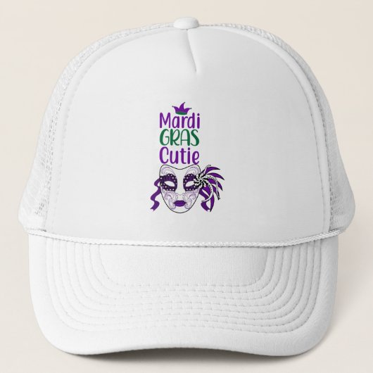 Mardi Gras Süsse Trucker Hat Truckerkappe (Vorderseite)