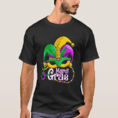 Mardi Gras T Shirt Mardi Gras Beads Mask Feathers (Vorderseite)