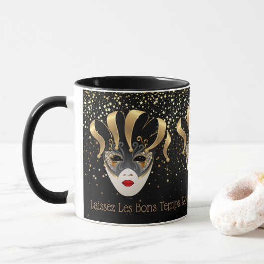 Mardi Gras Tasse-Laissez Les Bons Temps Rouler Tasse (Mit Donut)