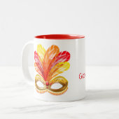 Mardi Gras Tasse Lasse die Rolle der guten Zeiten (Vorderseite Links)