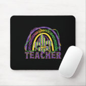 Mardi Gras Teacher Rainbow Funny Mardi Gras Teache Mousepad (Mit Mouse)