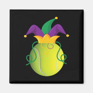 Mardi Gras Tennis Byll Narrenhut Lustiger Tennisli Magnet
