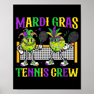 Mardi Gras Tennis Crew Süße Maskierte Perlen Spiel Poster