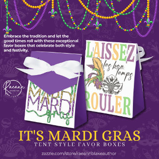Mardi Gras Tent Style Favor Boxes Geschenkschachtel