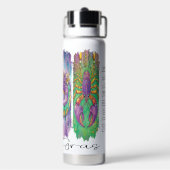 Mardi Gras themed Thor isolierte Wasserflasche Trinkflasche (Hinten)